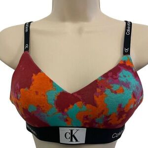 Calvin Klein NWOT Multi- Color Activewear Bra. Size Small